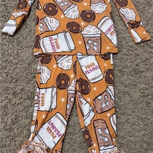 Posh Peanut Coffee and Donut Print Kids outfit